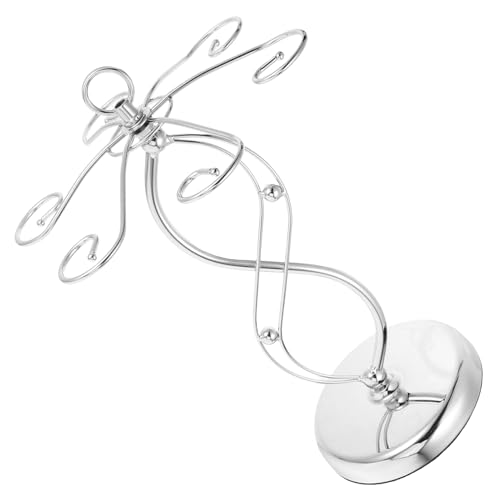 Cabilock Creative Vertical Wine Rack for Kitchen Countertop Space Saving Decorative Storage Display for Home Bar and Stemware Organization