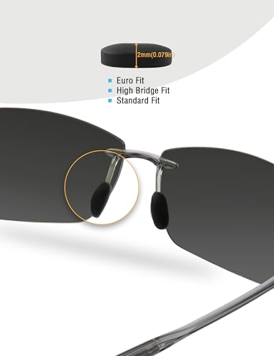 Bowyer Replacement Nose Pads Compatible with Maui Jim Lighthouse MJ423 / Breakwall MJ422 / Sugar Beach MJ421 Sunglass- Black2