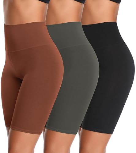 K-CHEONY Womens Cotton Biker Shorts Stretch High Waisted Slip Shorts Boy Shorts Yoga Workout Gym Active Shorts Leggings