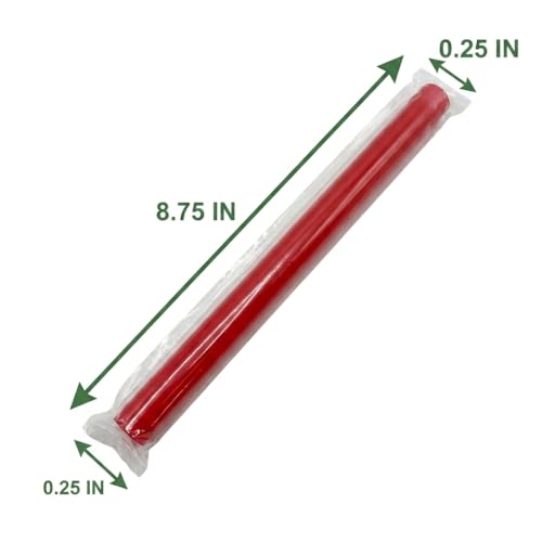 3000 Pitillos Plásticos Rojos Jumbo 22.23 cm miniatura 4