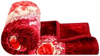 2 Ply Mink Super Soft Cloudy Double Bed Blanket with a Fancy Bag Packing for Heavy Winter - Multicolor - King Size - 4 Kg, skin_friendly