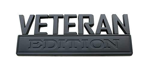 Yuyongtang 1X 7 Large Veteran Edition Va Emblem Badges Decal Car Flag Decal Military Replacement For F150 F250 F350 Chevy Silverado 1500 2500 Chevrolet C10 C15 (Black) #TOP4