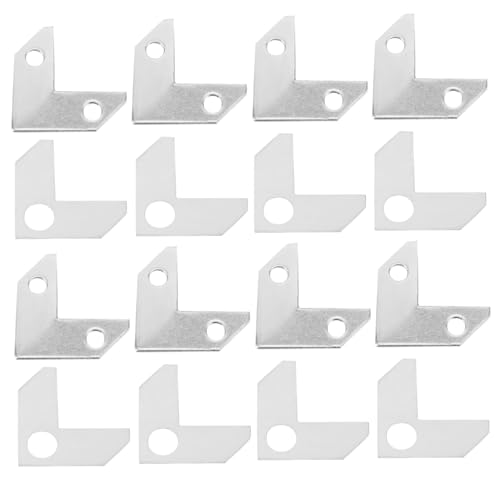 Image of OSALADI 1 Set Aluminum Corner Brackets with Spring Clips Heavy Duty Picture Frame Fasteners for Secure Hanging Versatile Hardware for Home Office Gallery Display