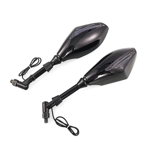 Rétroviseurs moto en carbone avec clignotants pour un style sportif et une sécurité premium