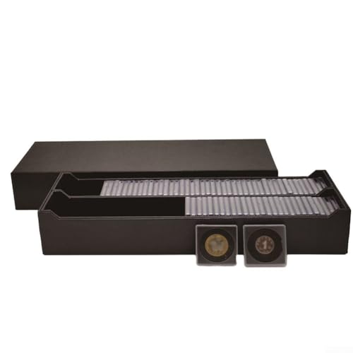 Portamonete contenitore per 100 monete materiale ispessito fodera in schiuma regolabile nero