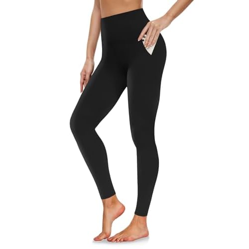 MOREFEEL Leggings with Pockets for Women, High Waisted Tummy Control Workout Hip Lift Yoga Pants Activewear