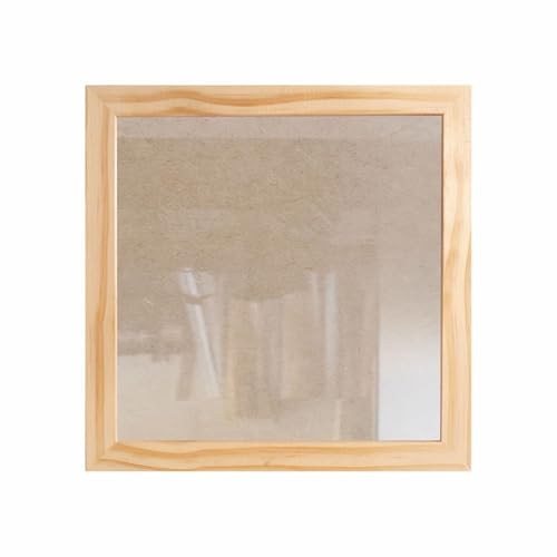 KIAGA, Kit 10 Molduras 20x20cm em Madeira de Pinus com MDF e Vidro - 2x1 Cor:PINUS NATURAL;Tamanho:2