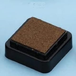 Tophobby Cojín para sellos – Formato: 2,5 x 2,5 cm, bolsa plana para colgar disponible en 30 colores (marrón)