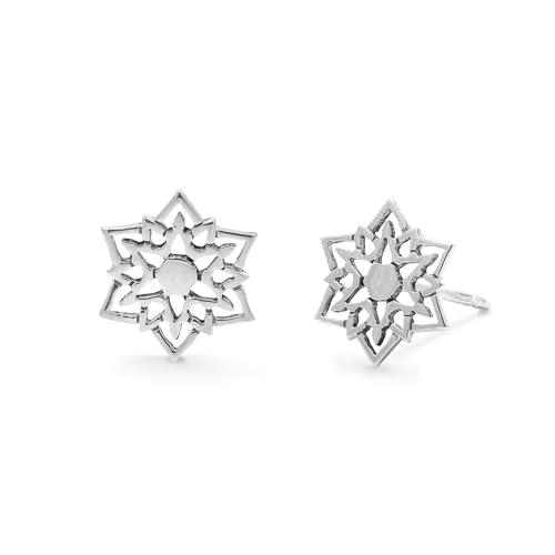 Boma Jewelry Sterling Silver Mandala Star Stud Earrings