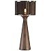 Uttermost Fernando Glass Table Lamp in Walnut and Bronze