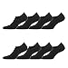 Chaussette Homme Fléxibles - Lot de 8 - Chaussettes Sport Homme, Tissage avec Coussinés & Douces, Noir Taille 39/42