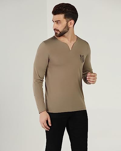 Image of INKKR Regular Fit Style V-Neck Full Sleeve T-Shirts for Men
