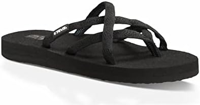 Teva womens Olowahu Sandal, Black on Black, 8 US - 1