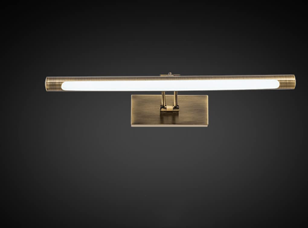 LED Vintage Spiegelleuchte Bad Spiegellampe 40cm 9W Wasserdicht Neutralweiß 4000K Badezimmer Lampe Antikes Messing Spiegel Leuchte Wandleuchte für Spiegel Badleuchte Schranklampe