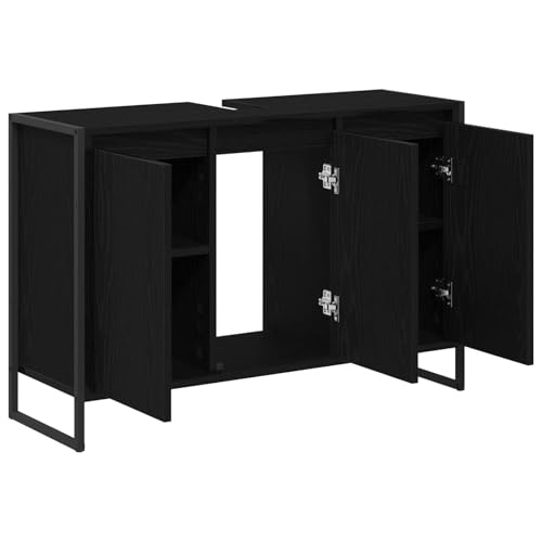 Mueble de baño de madera industrial con patas elevadas y gran almacenaje 6