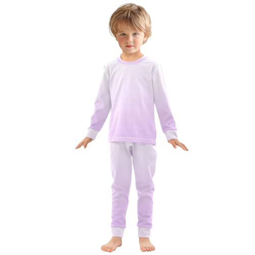 Gradient Lavender Long Sleeve Pajamas Set Sleepwear Jammies 2pcs Set Pjs Gradient Lavender