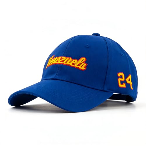 Venezuela New Classic Baseball Caps Men Women Gift Dad Hat Spring and Summer Letters Embroidered Adjustable (US Alpha One Size Royal Blue)