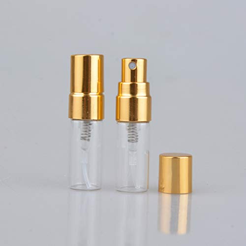 ZbFwmx 20pcs Empty 3ml Clear Fine Mist Atomizer Glass Bottle Spray Refillable Perfume Empty Bottle Glass for Travel Party Portable Makeup Tool + Free 1ml Pipette