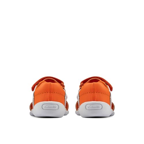 Clarks Boy's Zora Nemo T Sandal, Orange Leather, 9.5 Toddler3