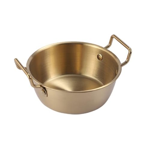 Soup Bowl 304 Stainless Steel Salad Bowl With Double Ear Fried Food Container Practical Steamed Eggs Bowl