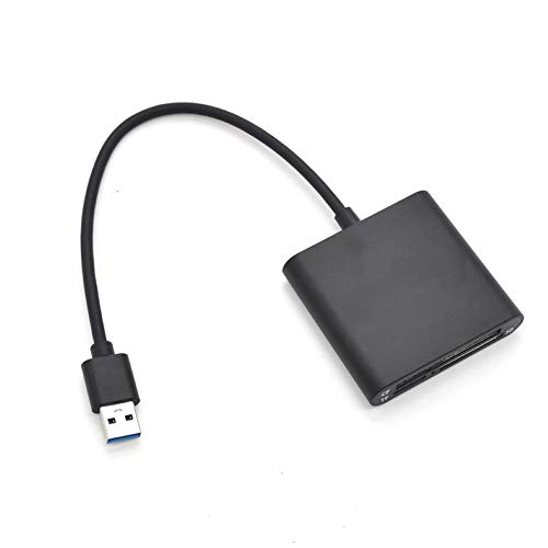 hudiemm0B Card Reader, Aluminum Alloy USB 3.0 Micro-SD CF Compact Flash Memory Card