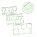 PLAFOPE 3Pcs Geometric Drawing Template with Circle and Ellipse Stencils Drafting Rulers for Students and Architects Lightweight Measuring Tools for School Office and Art Projects