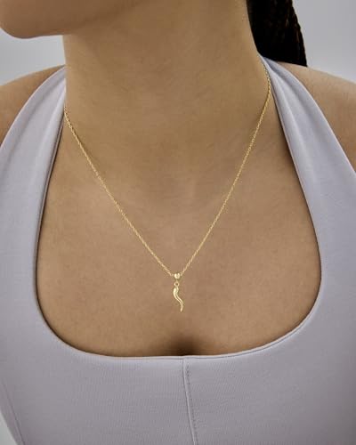 PAVOI 14K Gold Plated Dainty Necklace with Charms - Adjustable Chain Gold Charm Necklace for Women - Small Removable Pendants - Cute Cowboy Boots, Italian Cornicello, Flower, Dragonfly Jewelry Gifts2