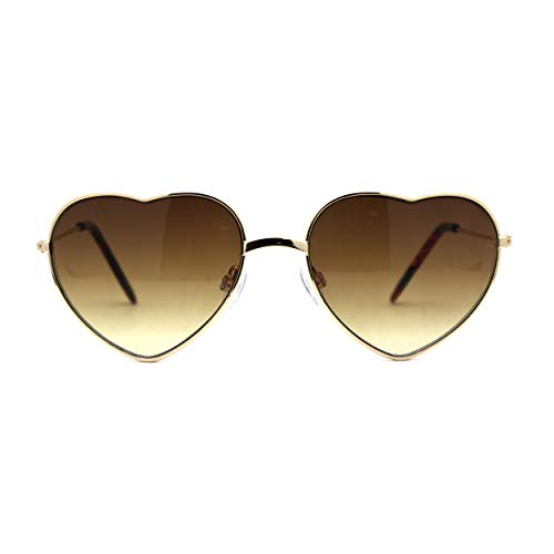Metal Frame Heart Shape Sunglasses2