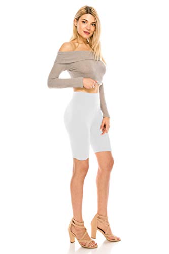 Image of ALWAYS Women's High Waist Bike Shorts - Athletic Workout Tummy Control Stretch Running Yoga Pants