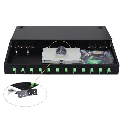 FYBOPTWU - 12�V���O�����[�h12�|�[�gSC-APC���b�N�}�E���g�G���N���[�W���{�b�N�X&�X�v���C�X�g���C�t�@�C�o�[�P�[�u���L�b�g(�s�O�e�[��&�J�v���[���܂�)�A12�R�ALGX���[�h�p�b�`�p�l���{�b�N�X�A19�C���`���b�N�L���r�l�b�g�ɓK���A1�p�b