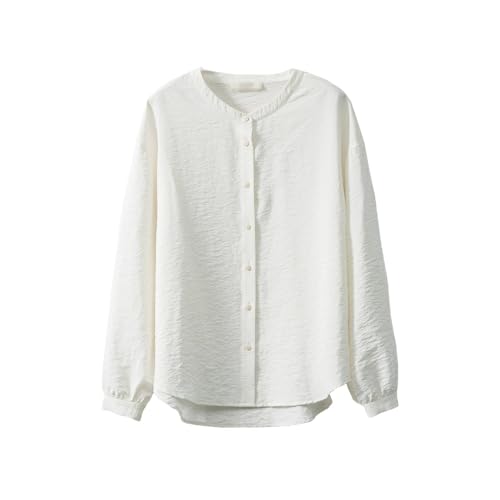 Chemise blanche décontractée manches longues oversize mode femme