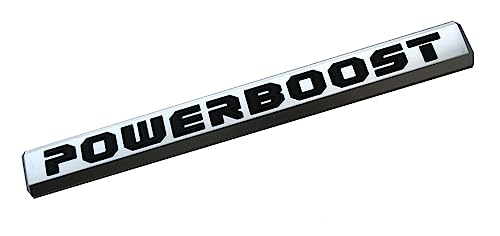 Image of 2pcs POWERBOOST Latter Emblem Left Door Badge Nameplate Replacement for 2019-2023 F-150 (Chrome)