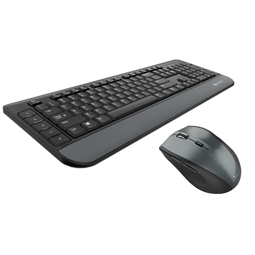 Image of Coconut WKM17 Marvel Wireless Keyboard and Mouse Combo for Windows, 2.4Ghz Wireless Range 6-10M, Full Sized Keyboard with 10 Multimedia Keys Palm Rest, 6 Button Mouse DPI Upto 1600, PC /Laptop
