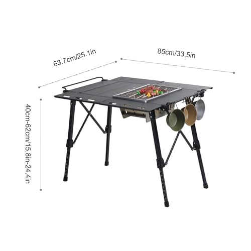 Table de camping pliante stable contre le sol instable de plage