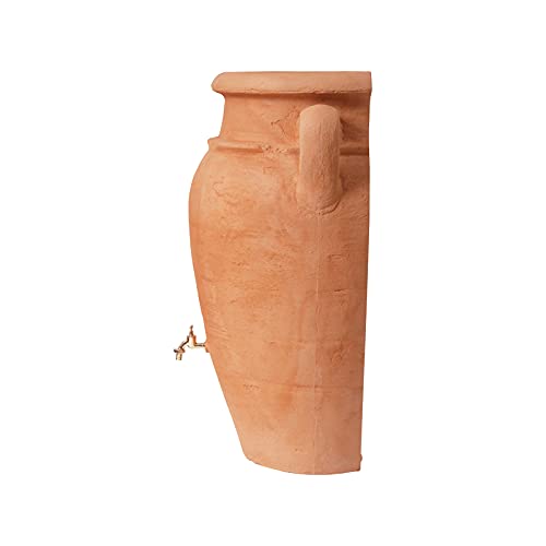 GARANTIA Amphore Antik Récupérateur d’Eau de Pluie 260L Terracotta – Réservoir Mural décoratif avec Bac à Plantes – Cuve Robuste et élégante pour...