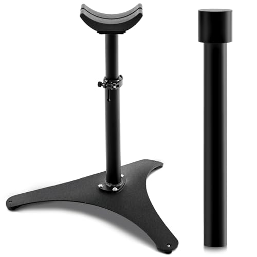 Image of Zonon Farrier Horse Hoof Stand, Tool-Height Adjustable Metal Horse Hoof Trimming Tools, Extra-Large Base Enhances Stability, Blacksmith Farrier Stand(Black,Metal Triangular Base)