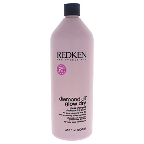 REDKEN Diamond Oil Glow Dry Gloss Shampoo for Unisex, 33.8 Fl Oz