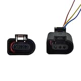 AUTO OCCASION Oil Level Sensor Connector 3 Pin Wiring Harness Compatible with VW Passat B5 Audi A6 A4 Bora Golf Jetta 1J0973703