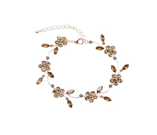 Image of Faship Gorgeous Rhinestone Crystal Floral Necklace Earrings Set