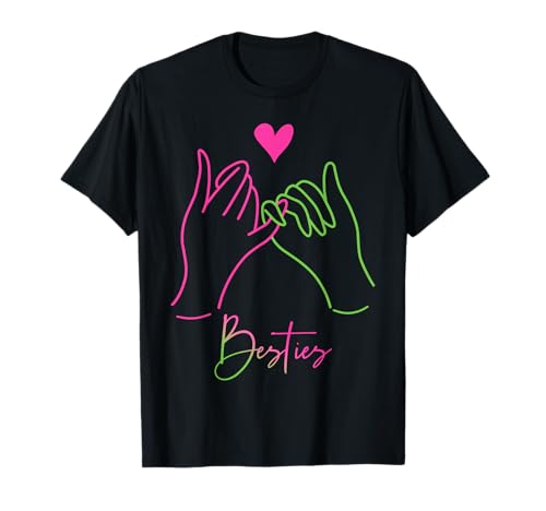 Bestie Heart Hands Girl Women Friends Best Friend T-Shirt