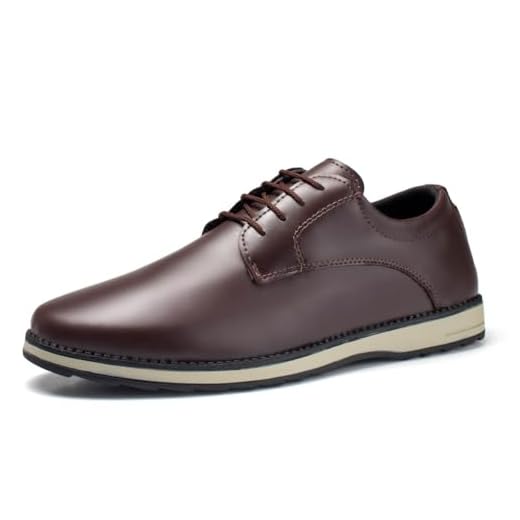 Sapato Masculino Social Derby Oxford Casual Original Confortável Macio Leve (Marrom, BR, Adulto, Numérico, 44)