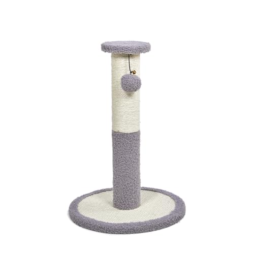 Petface Sisal & Teddy Fleece Cat Scratcher Post, Small (Pack of 1)