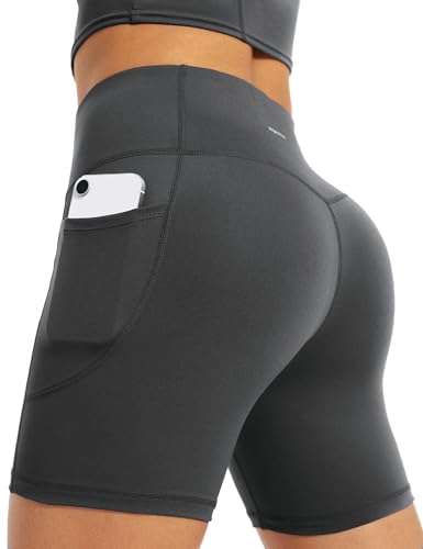 Yogaration Short Deportivo de Cintura Alta Mujer, Mallas Cortas Push up Sin Costuras, Pantalones Cortos Antirozaduras, Leggins Shorts Elásticos para Yoga Gym Running Fitness