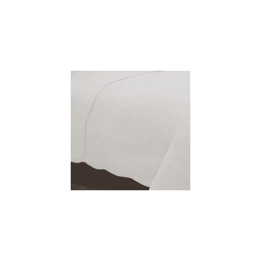 Couvre lit Blanc 260x260 cm – Boutis en Coton – pour lit 160 cm et Plus