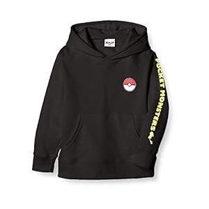 [ポケットモンスター] シャツ ピカチュウ ピクトリアル プルパーカー 長袖 フード キッズ ブラック 110