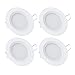 Acegoo 12V LED Einbaustrahler Flach Spot Einbauleuchte 3W 3200K 4 Stück Weiß dimmbare Downlights Vollaluminium für Wohnmobil Wohnwagen Boot Möbel, super dünn, Warmweiß
