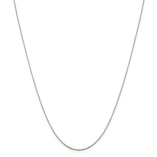 925 Sterling Silver .6mm Mirror Link Box Chain Necklace 18 Inch Pendant Charm Fine Jewelry For Women Gifts For Her