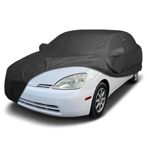 Image of iCarCover Premium Custom Car Cover for 2000-2003 Toyota Prius Heavy Duty Waterproof All Weather Rain Snow UV Sun Protector Custom Fit Full Exterior Indoor Outdoor Protection Car Cover (Black)