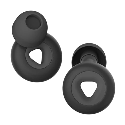 Ear Escape Ear Plugs for Sleep, high Fidelity Noise Cancelling Hearing Protection, 32dB Loop Shaped earplugs Travel essentails, Health & Safety Work, Concentration and Commuting (Black)