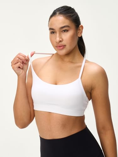 Womens Y Back Padded Sports Bra Strappy U Neck Butter Soft Low Impact Workout Bras Yoga Pilates Walking2